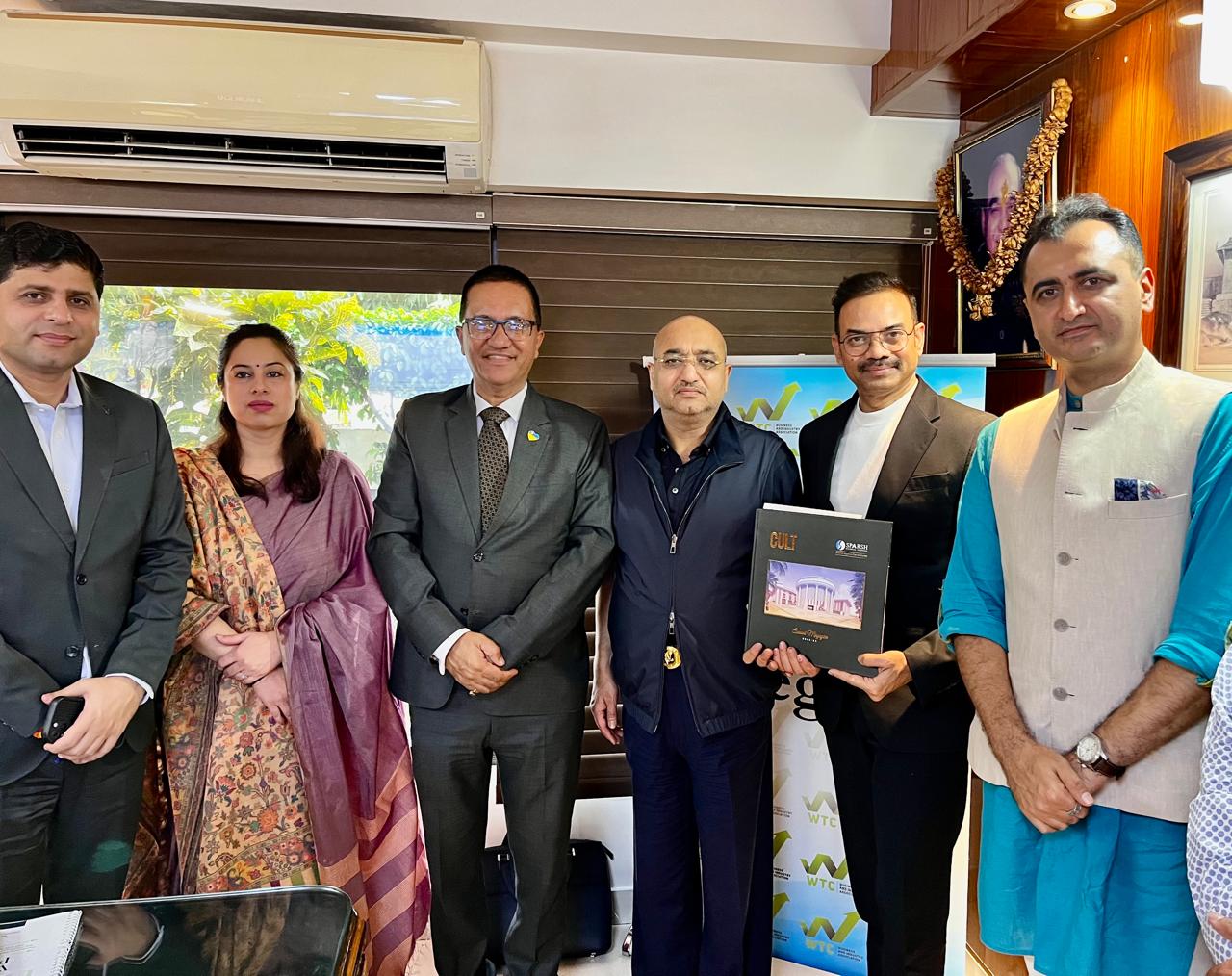 WTC Chamber Holds Review Meeting with Industry Leaders and Committee Chairs, Highlights Sparsh Global Business School’s Coffee Table Book